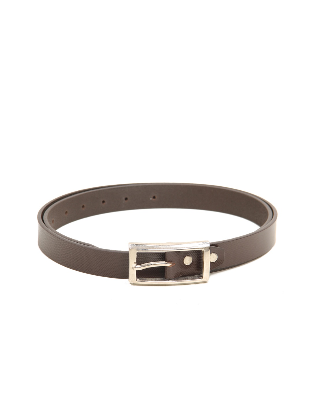 

Calvadoss Women Brown Textured Leather Belt