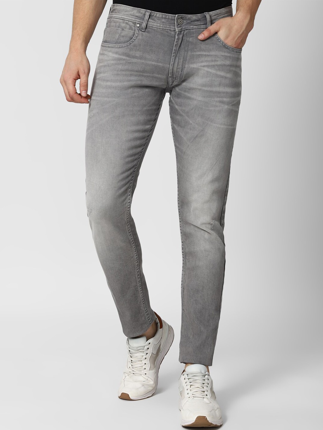 

Peter England Casuals Men Grey Slim Fit Heavy Fade Jeans