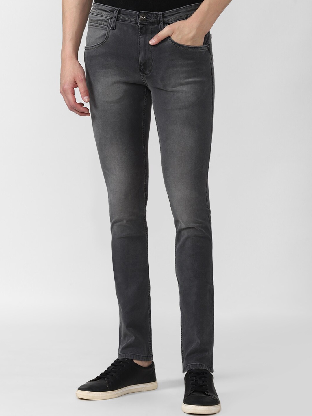 

VAN HEUSEN DENIM LABS Men Grey Slim Fit Heavy Fade Jeans