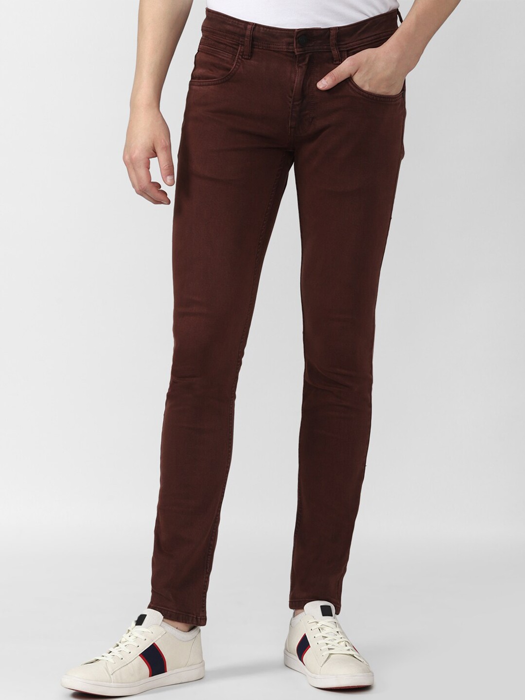 

VAN HEUSEN DENIM LABS Men Brown Skinny Fit Jeans
