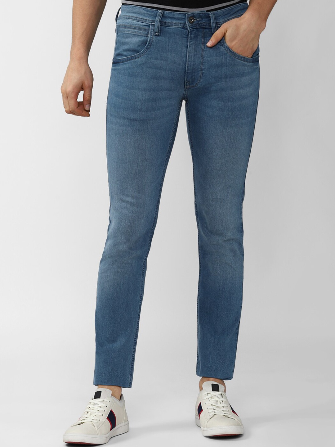 

VAN HEUSEN DENIM LABS Men Blue Skinny Fit Heavy Fade Denim Jeans