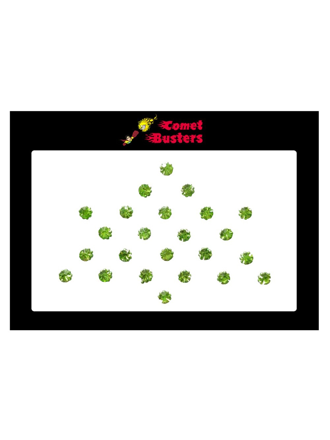 

Comet Busters Green Traditional Designer Bindis Pack