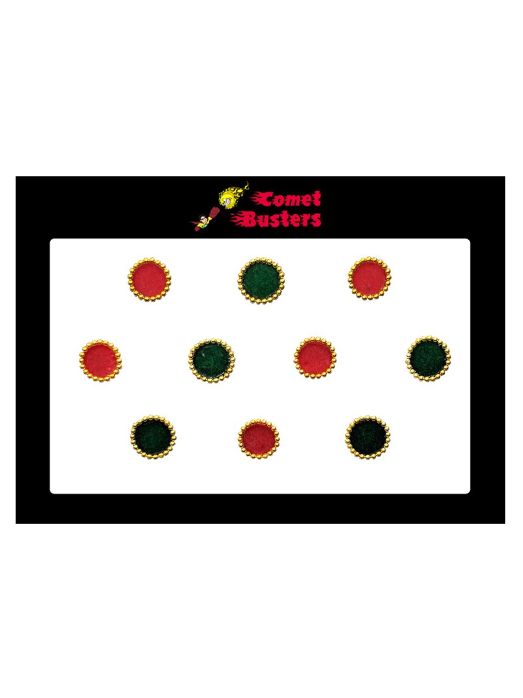 

Comet Busters Woman Handcrafted Beautiful Traditional Designer Bindis, Multi