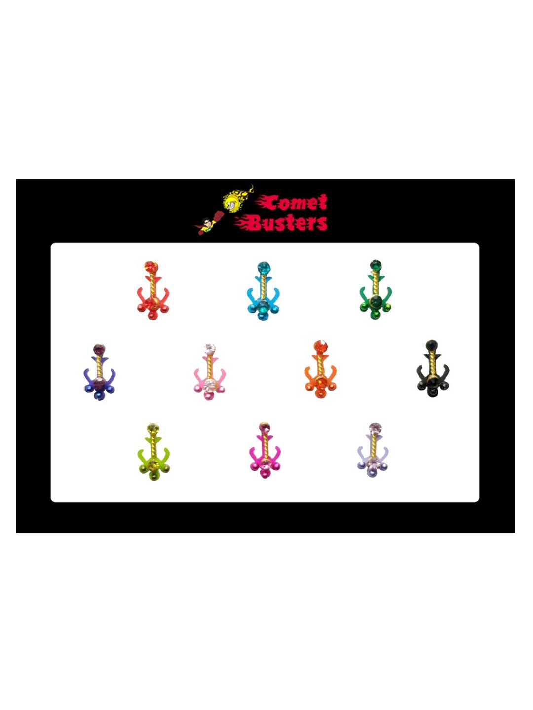 

Comet Busters Multicoloured Beautiful Traditional Designer Bindis, Multi