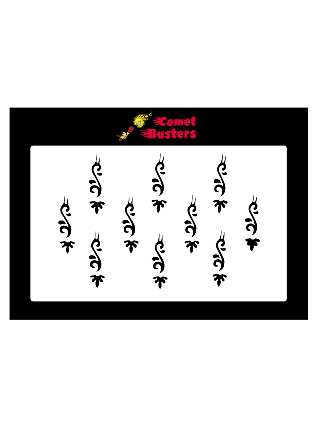 

Comet Busters Black Traditional Designer Bindis