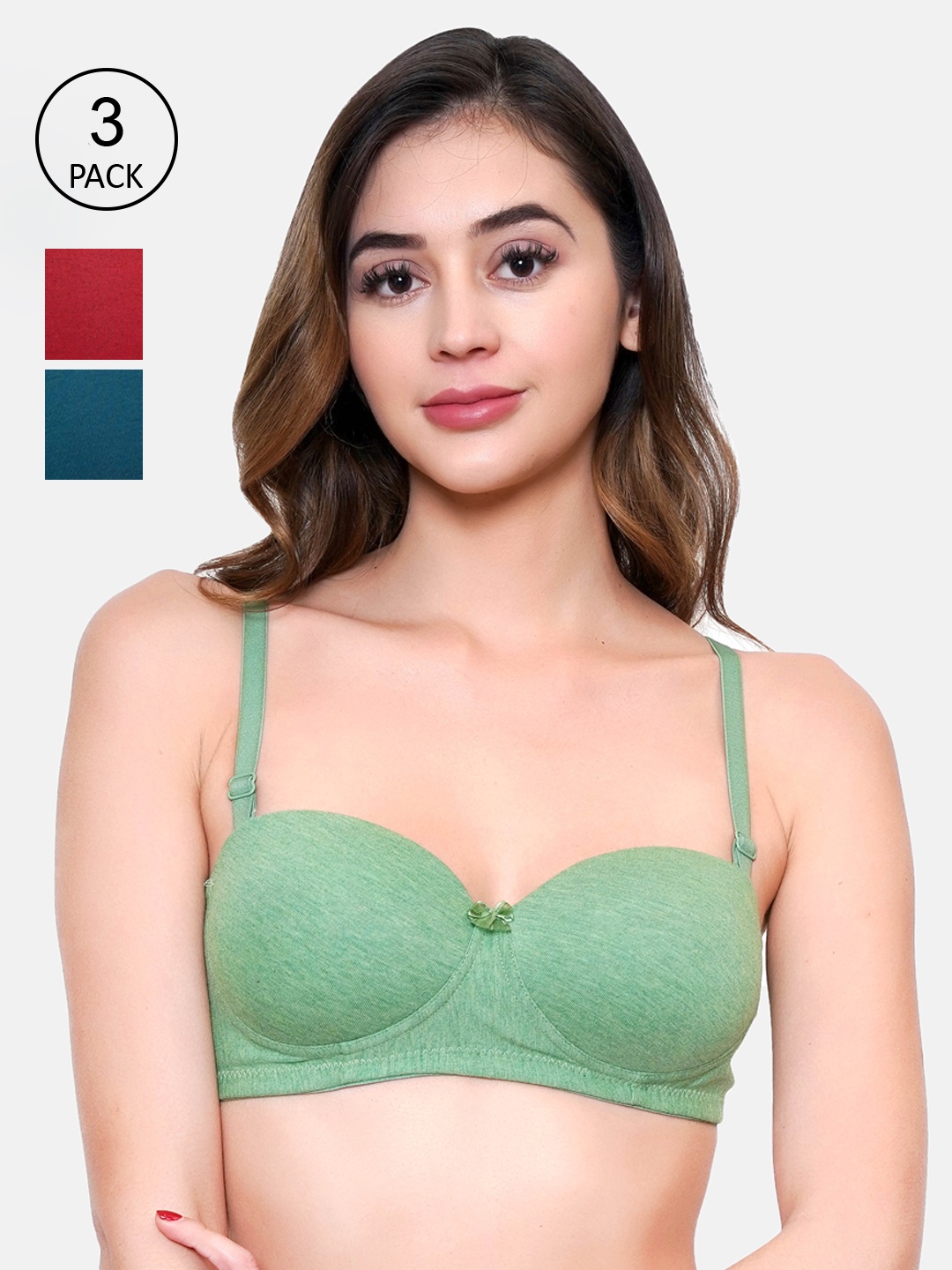 

LOTUSLEAF Women Red Bra