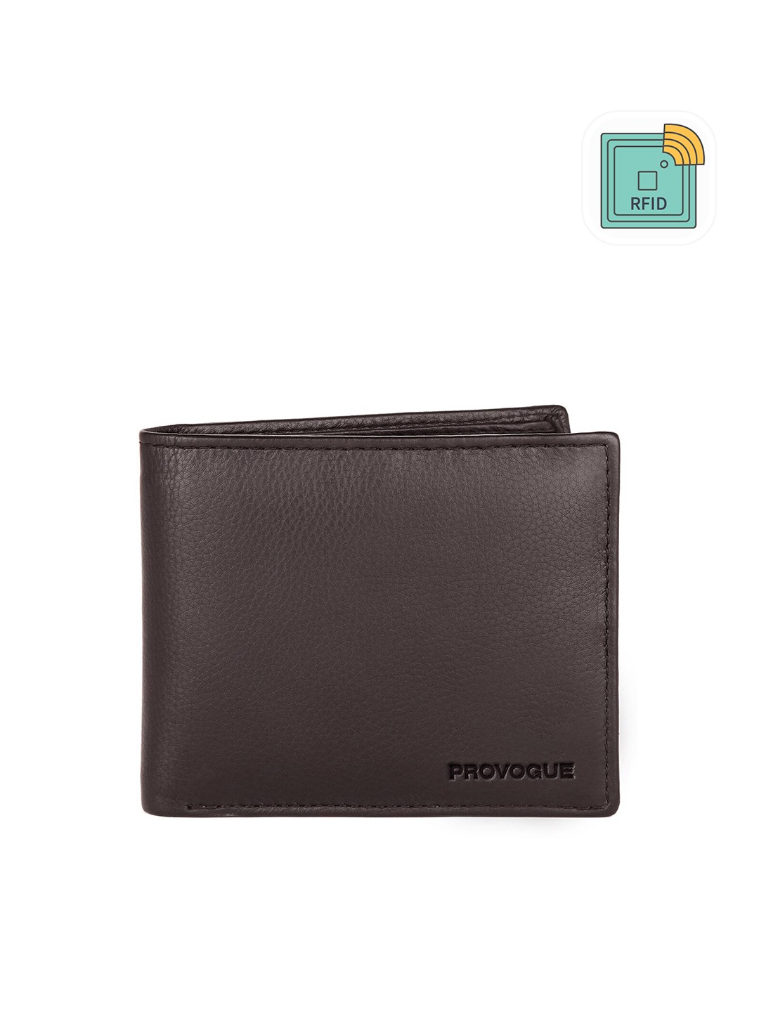 

Provogue Men Brown Leather Two Fold Wallet
