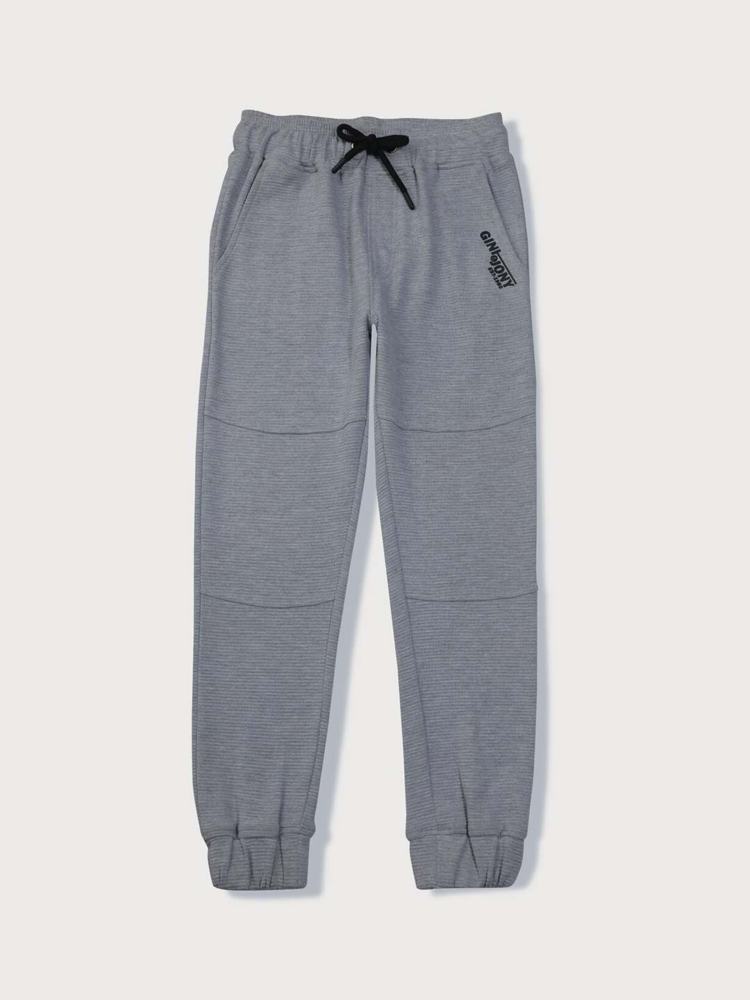 

Gini and Jony Boys Grey Solid Cotton Track Pants