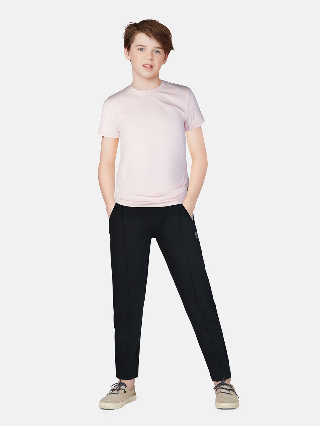 

Gini and Jony Boys Navy Blue Solid Cotton Track Pants