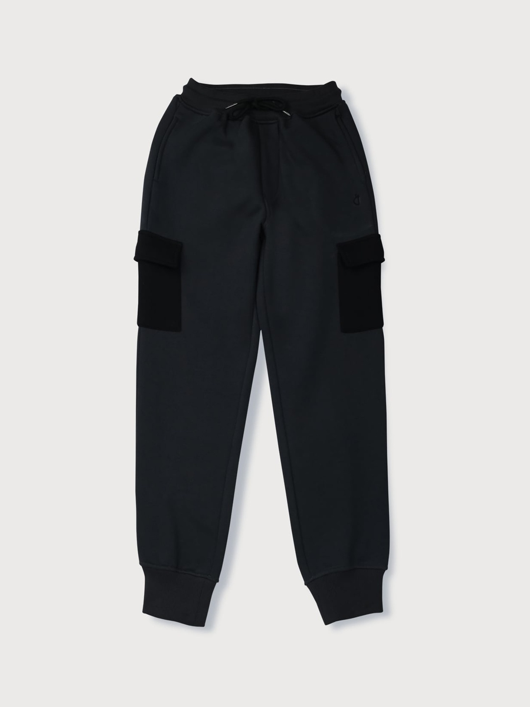 

Gini and Jony Boys Black Solid 3 Pockets Cotton Joggers