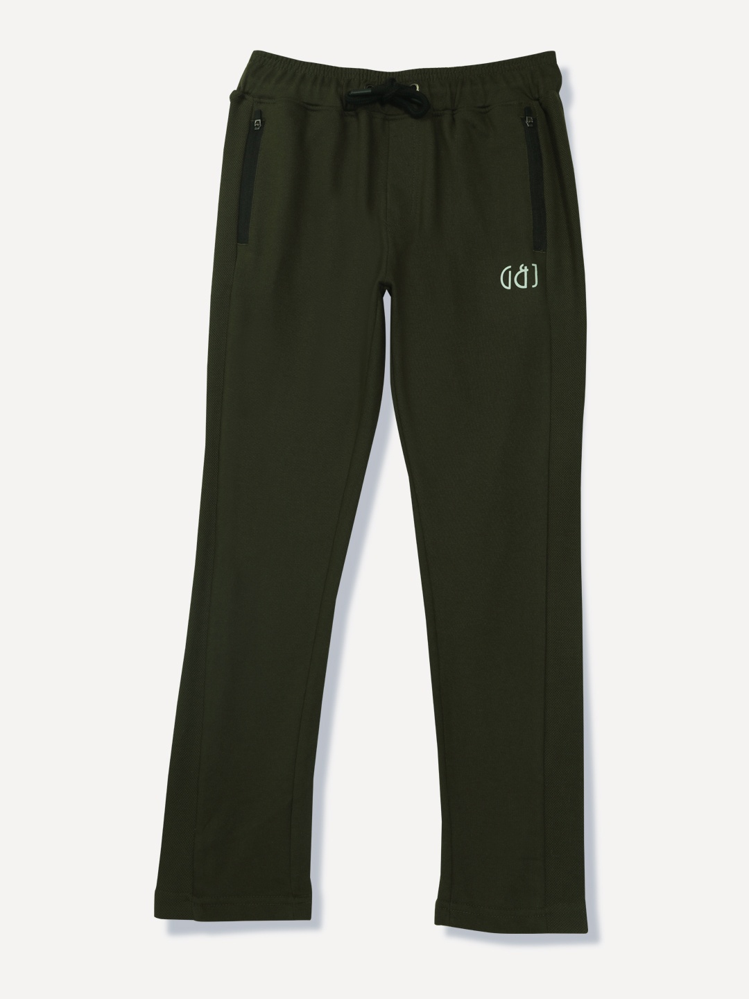 

Gini and Jony Boys Olive Solid Cotton Track Pants