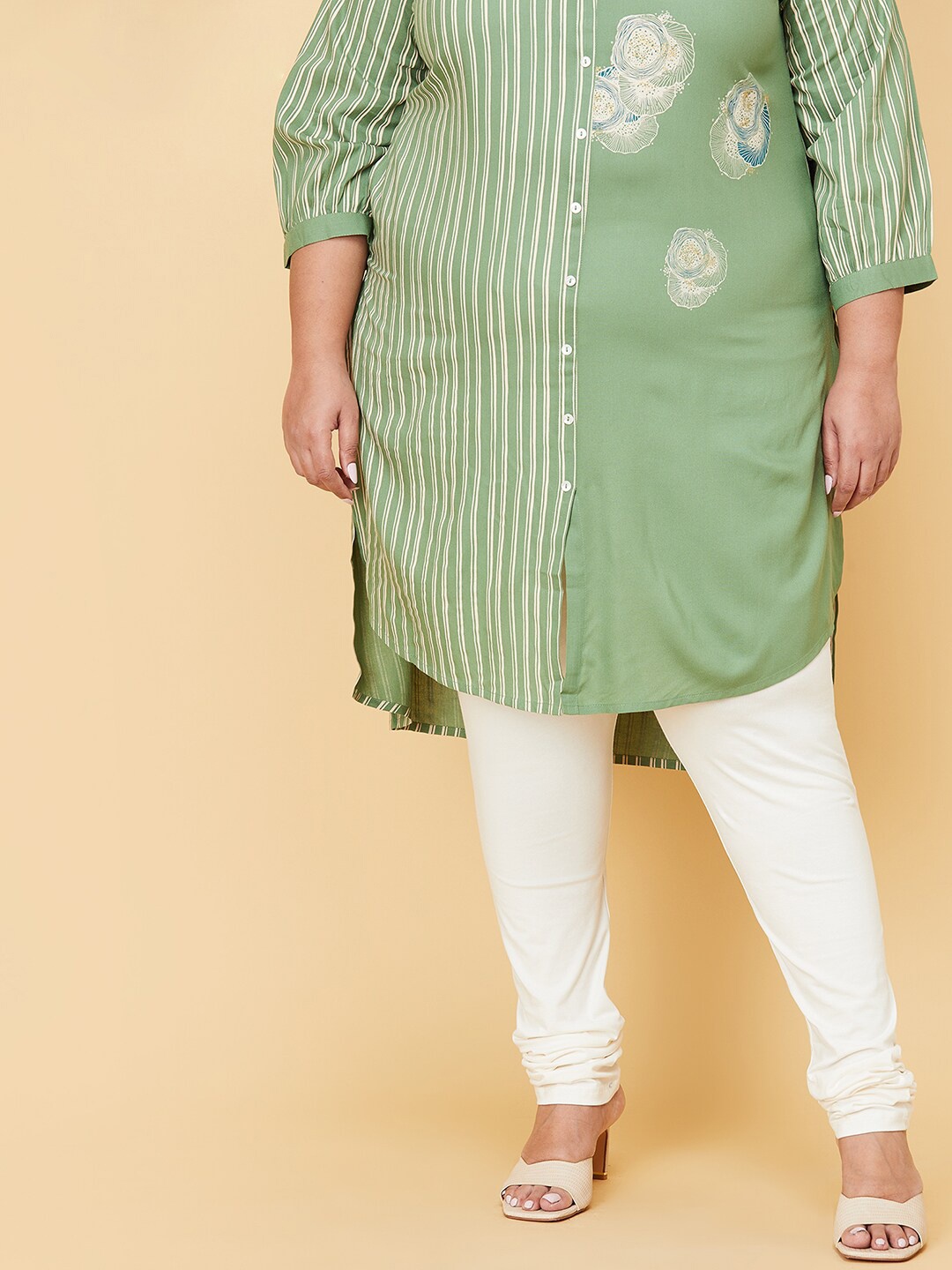 

max Women Off White Plus Size Churidar
