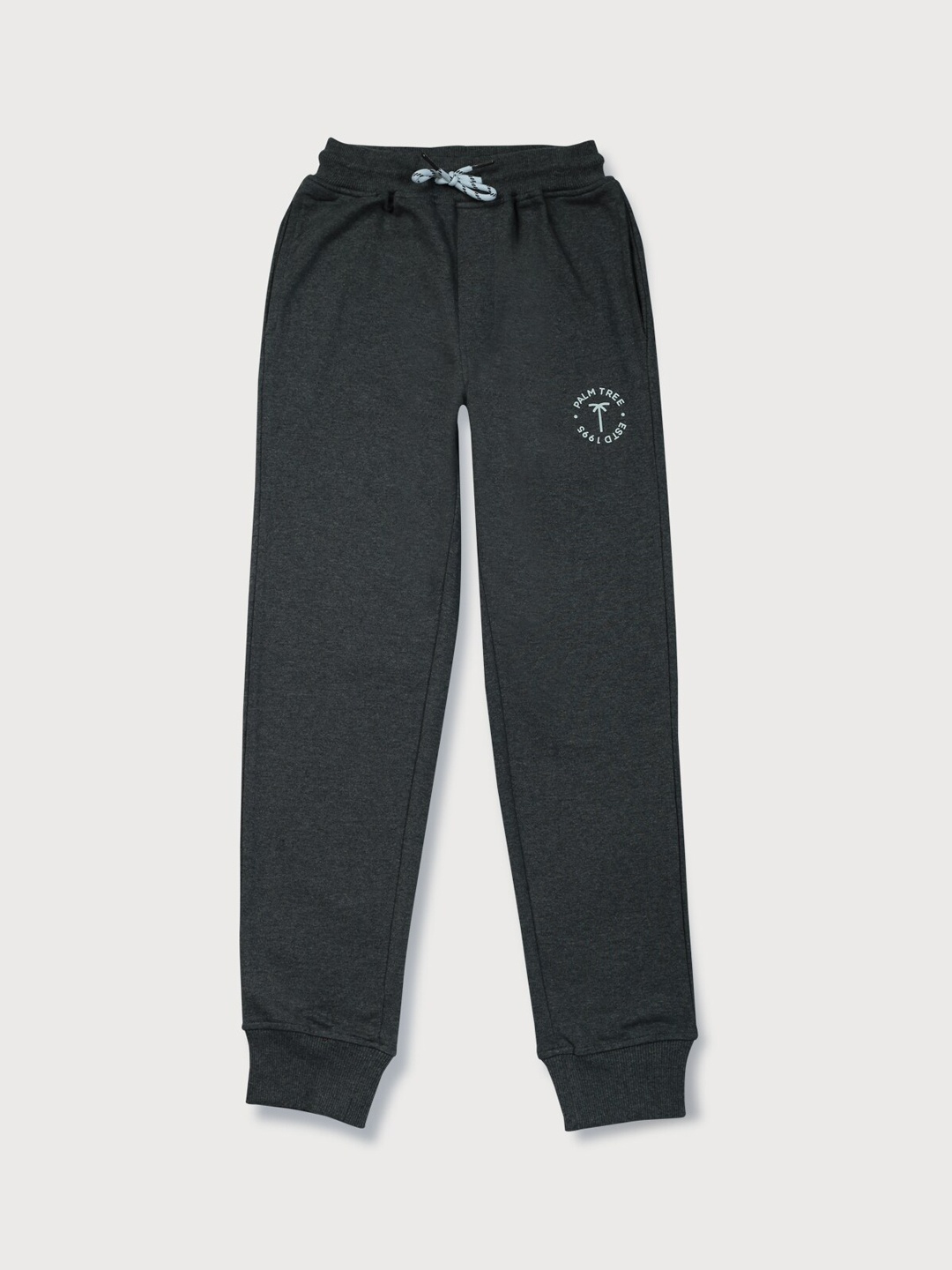 

Palm Tree Boys Grey Solid Cotton Joggers