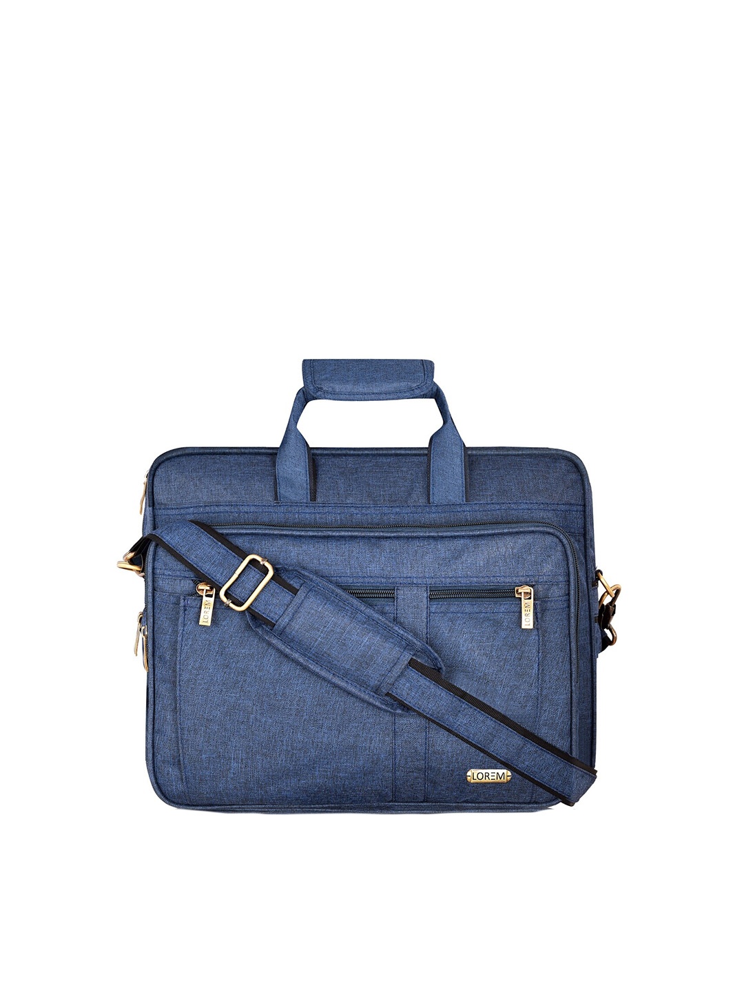 

LOREM Men Blue Textured Laptop Bag