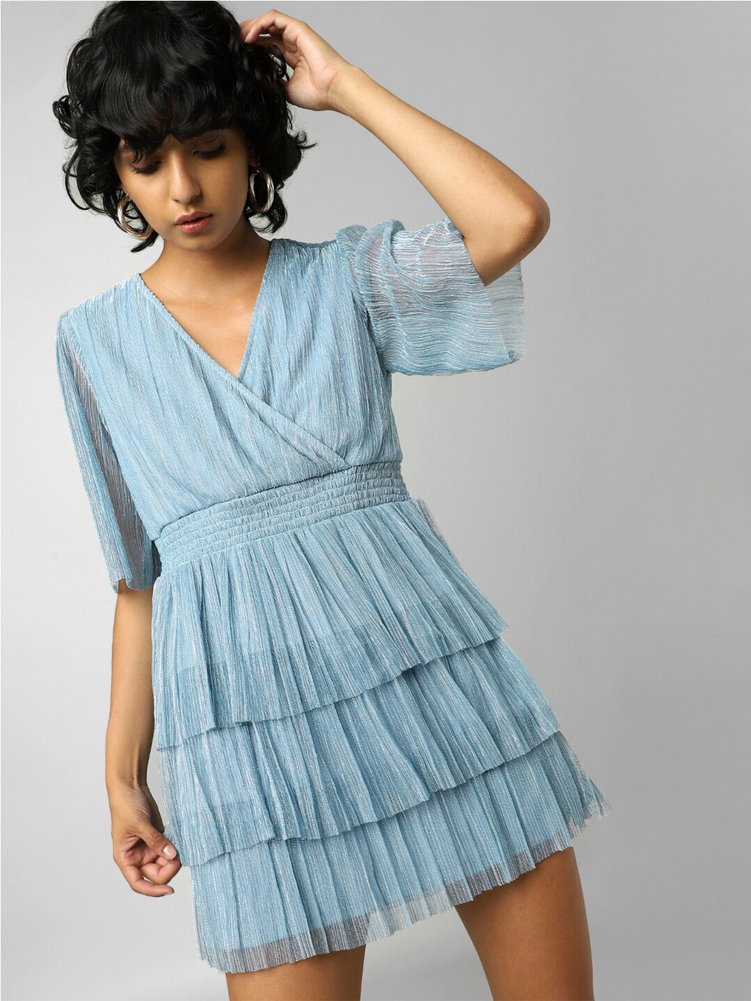 

ONLY Women Blue Tiered Dress