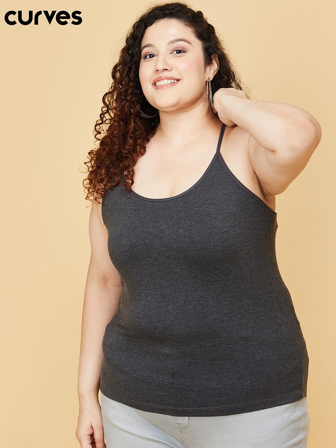

max Women 3XL Grey Solid Camisole