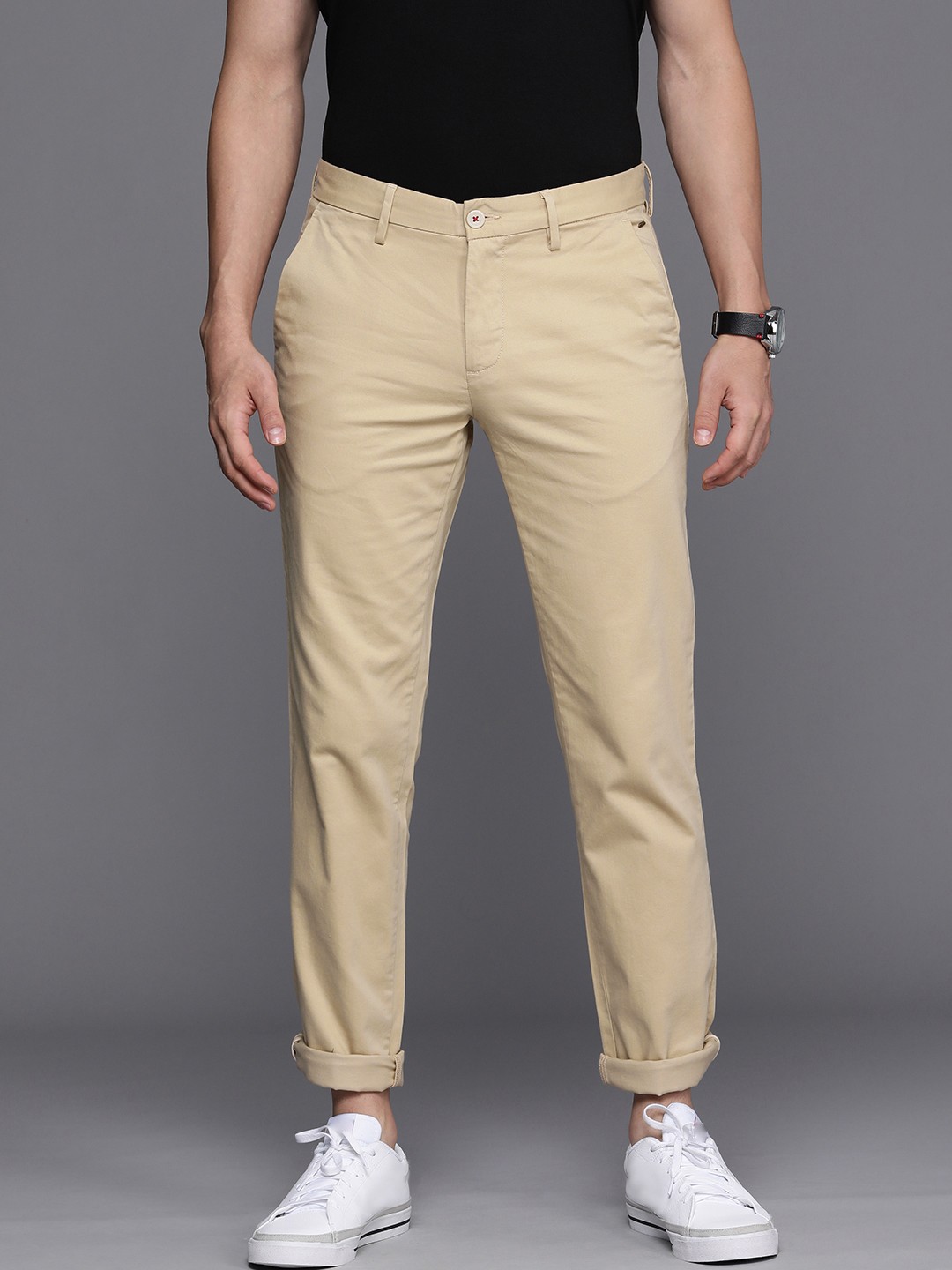 

Louis Philippe Sport Men Beige Slim Fit Trousers