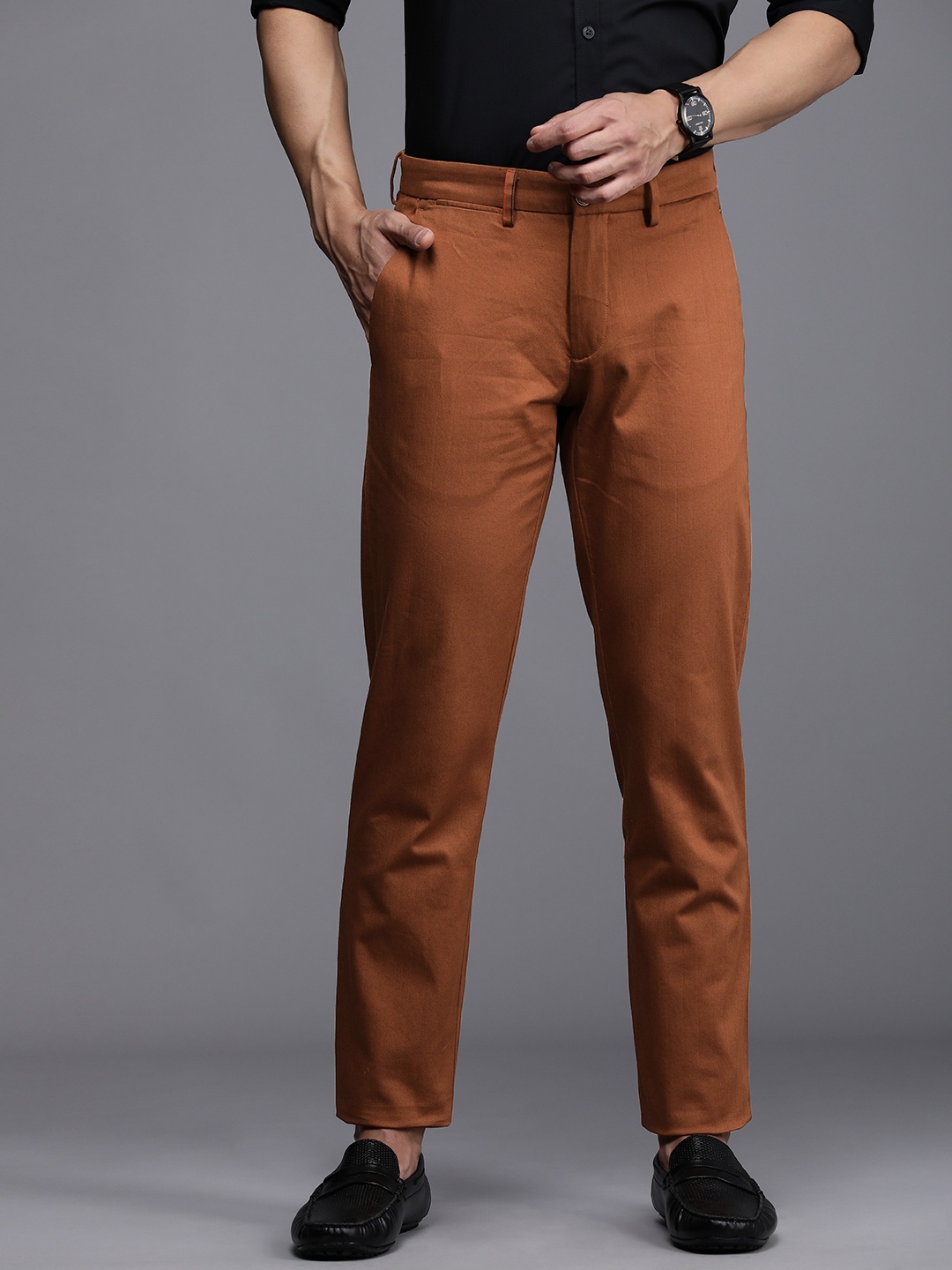 

Louis Philippe Sport Men Brown Slim Fit Chinos Trousers
