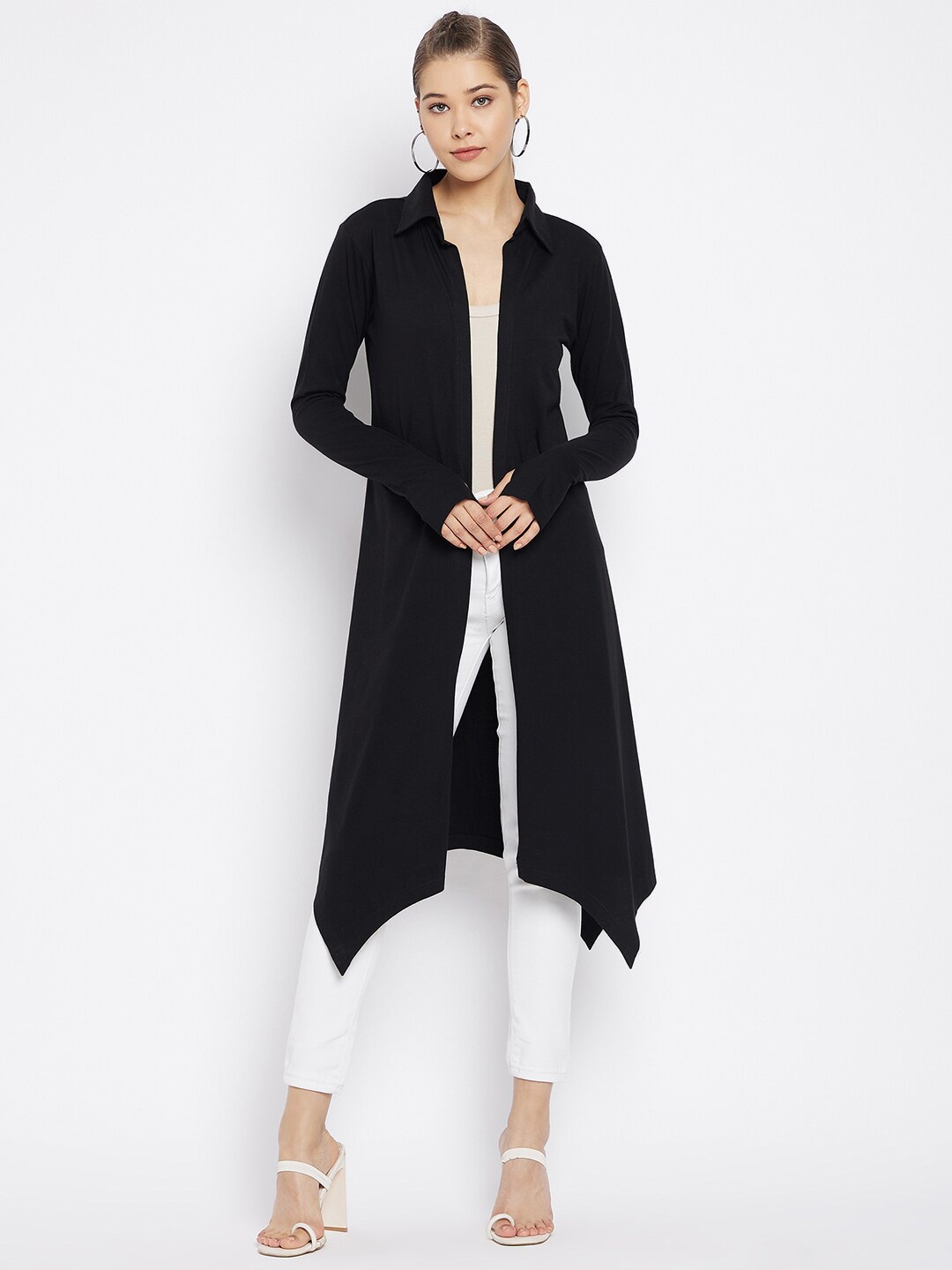 

Hypernation Women Black Longline Shrug
