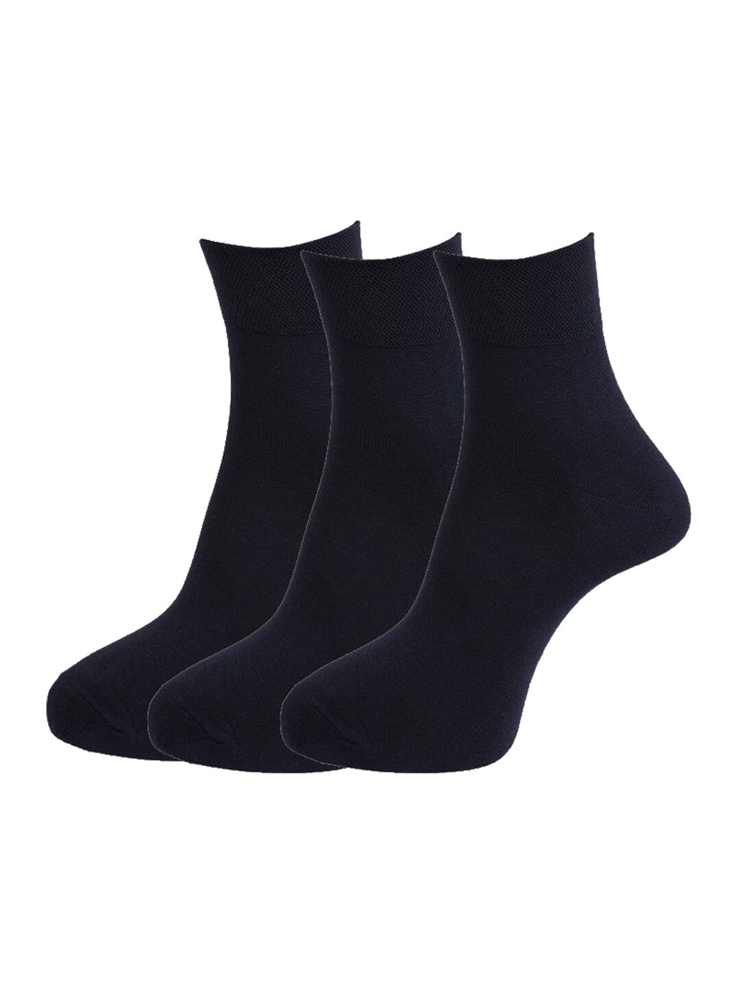 

Dollar Socks Men Pack Of 3 Black Solid Ankle Length Socks