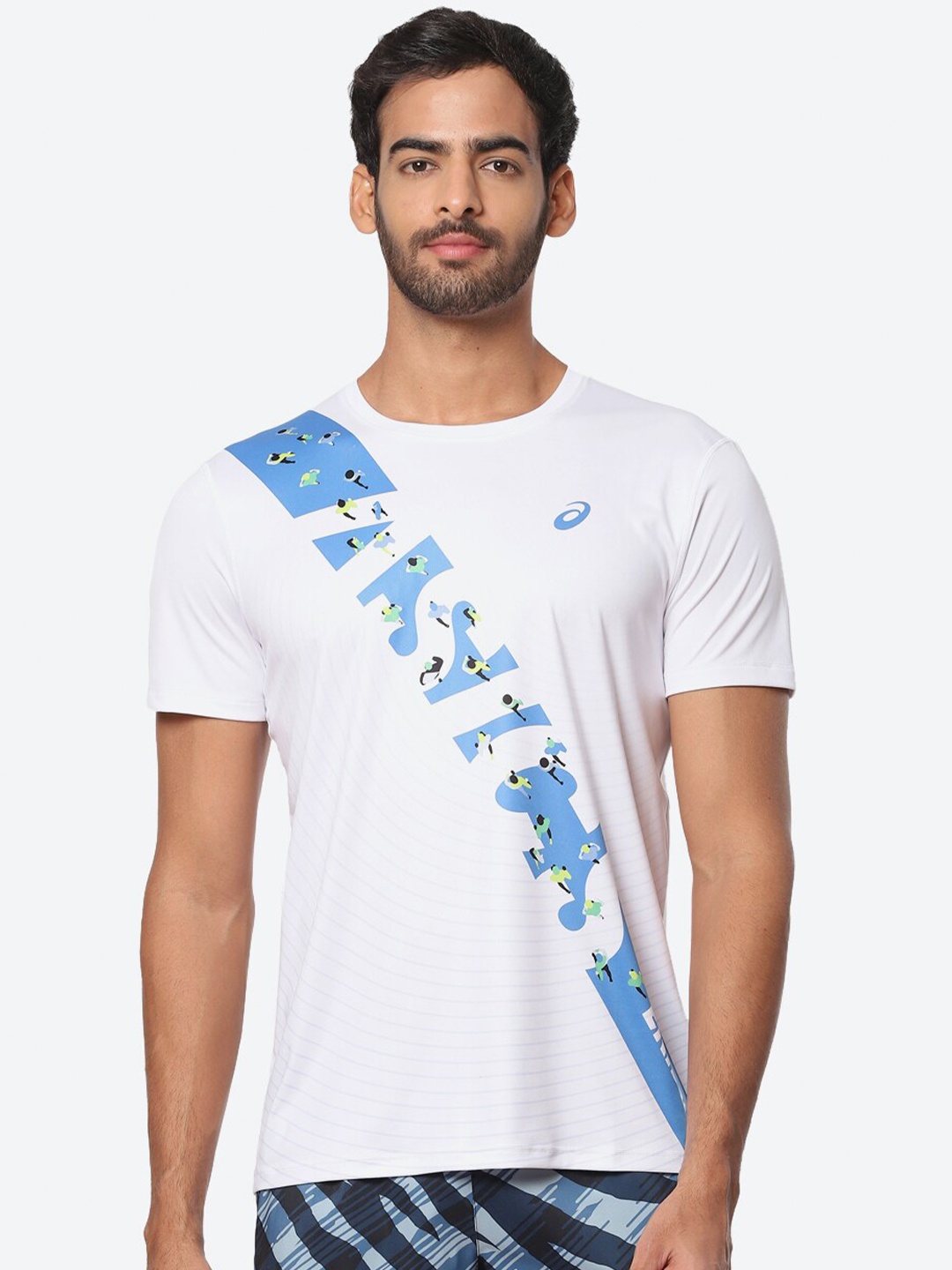 

ASICS Ekiden SS Men White Printed T-shirt