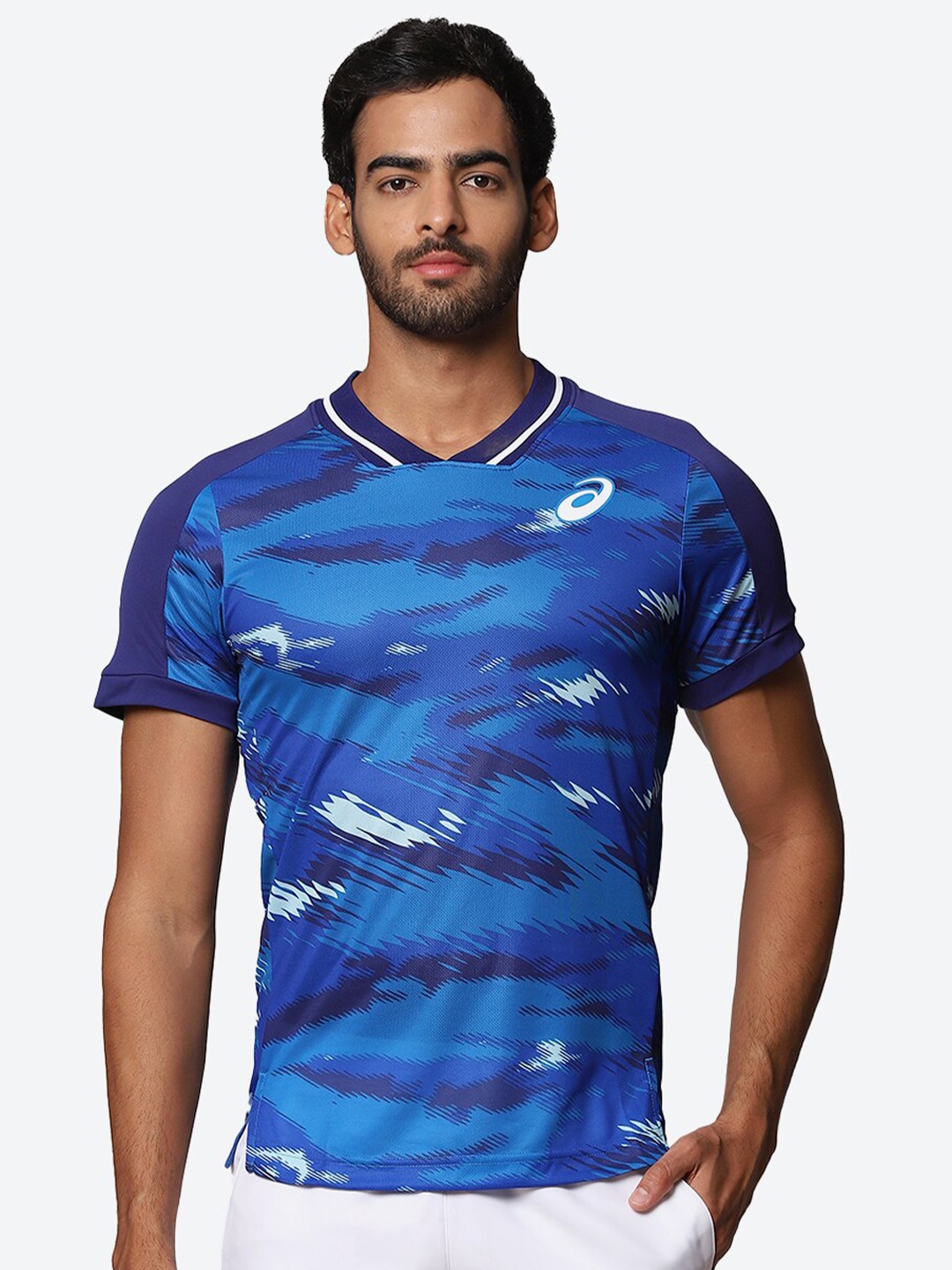 

ASICS Men Match Graphic SS Printed T-Shirts, Blue