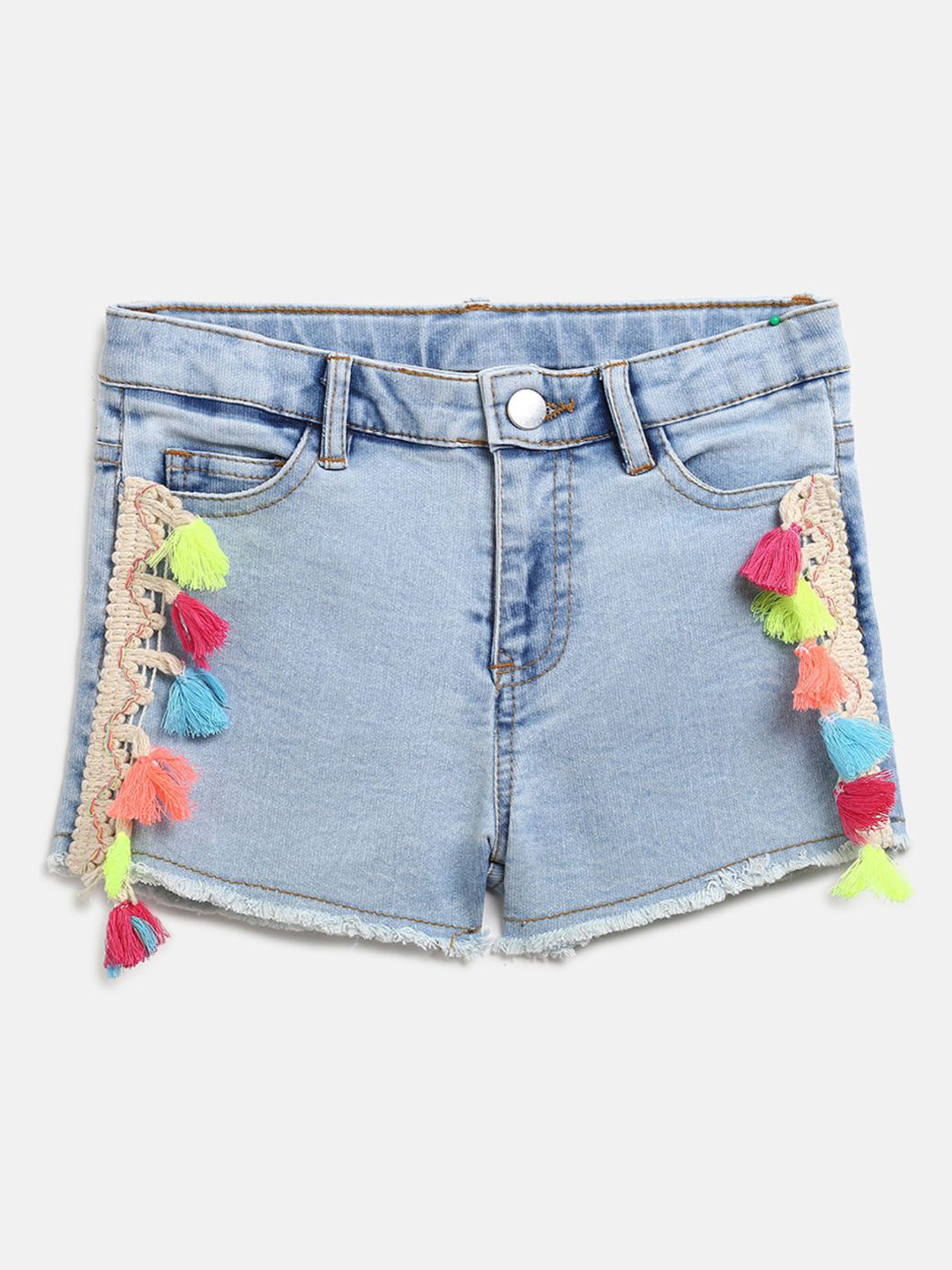 

Nauti Nati Girls Blue Washed Denim Shorts