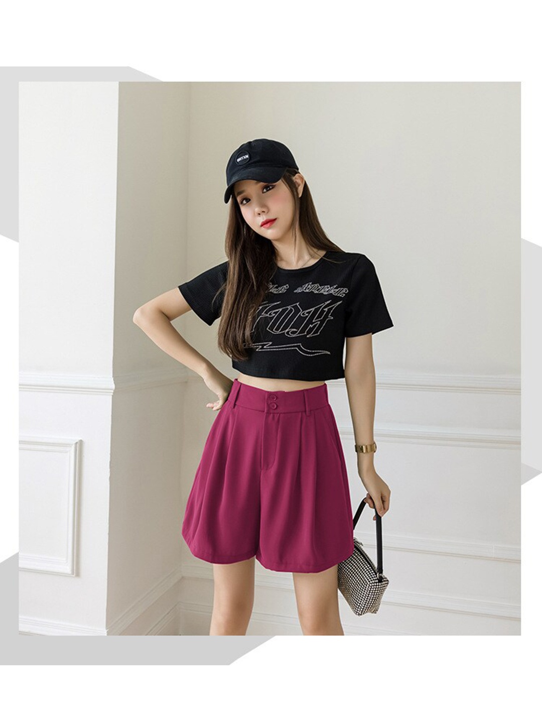 

La Aimee Women Purple Solid Shorts
