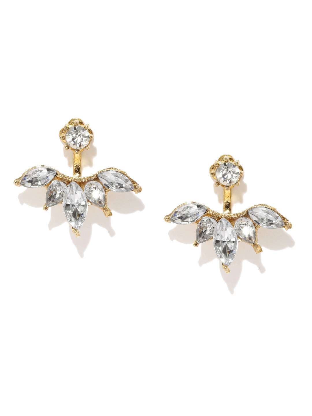 

OOMPH Gold-Toned Floral Drop Earrings