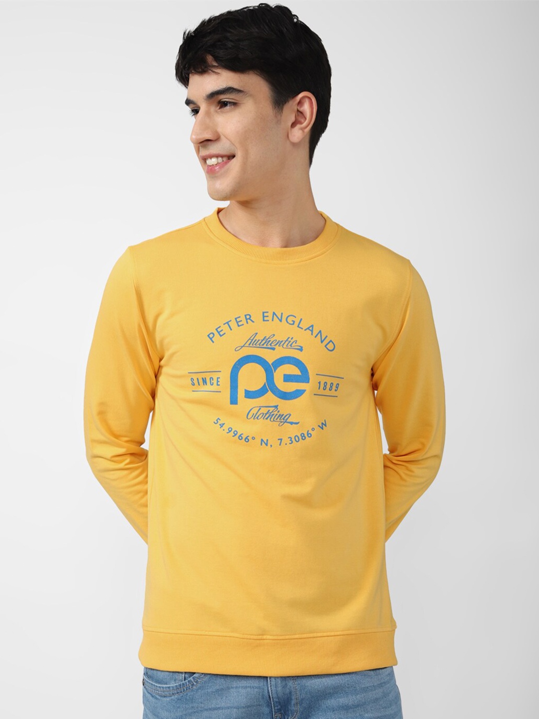 

Peter England Casuals Men Yellow Sweatshirt