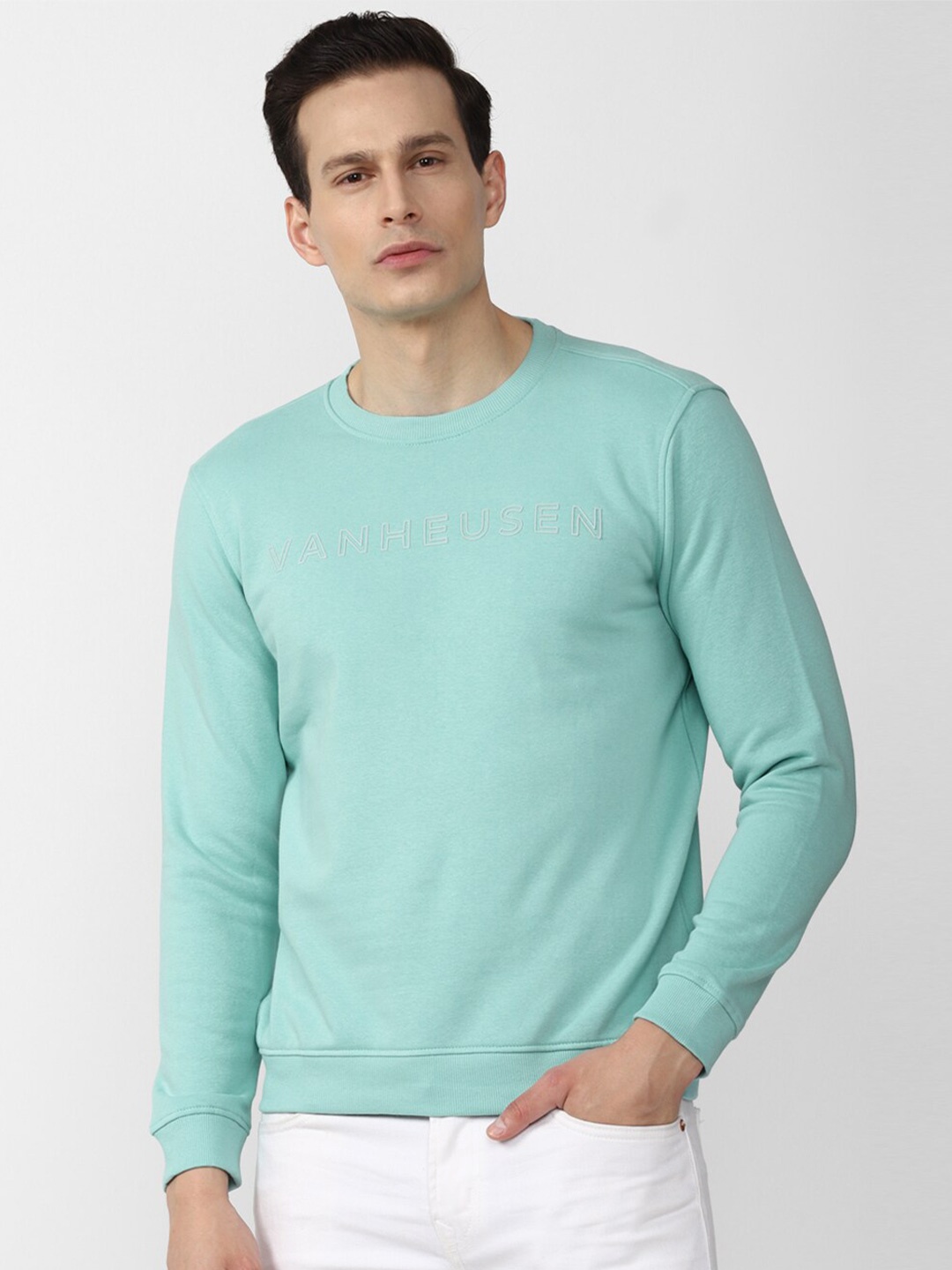 

Van Heusen Sport Men Green Sweatshirt