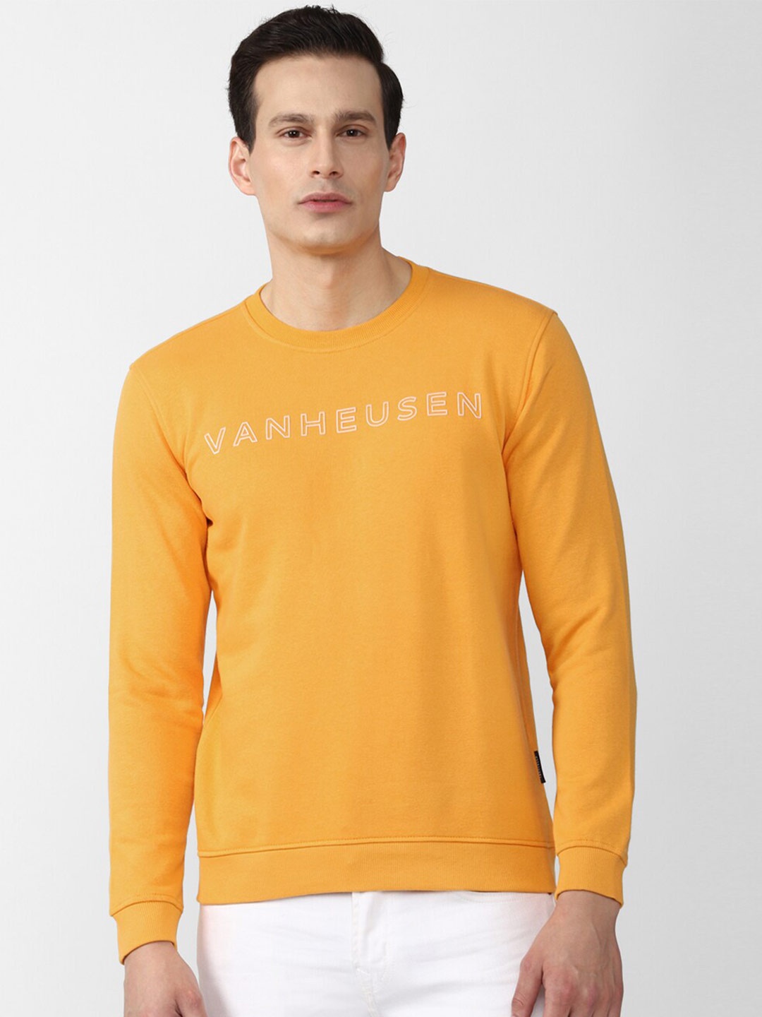 

Van Heusen Sport Men Orange Printed Sweatshirt