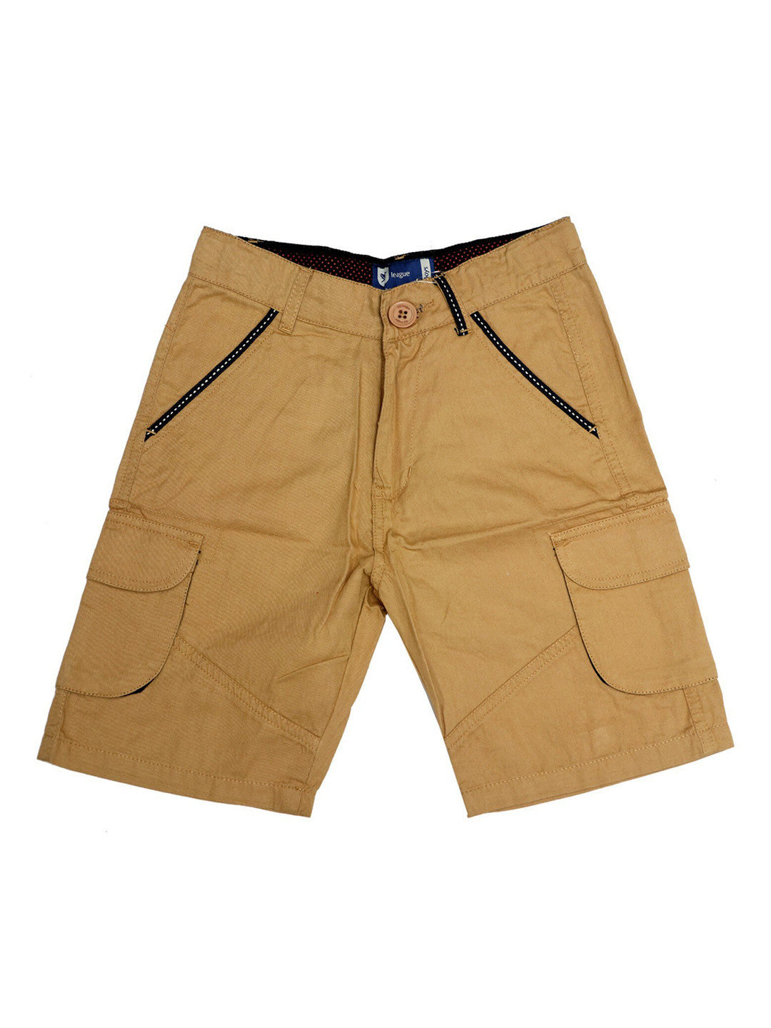 

612League Boys Brown Solid Running Cargo Shorts