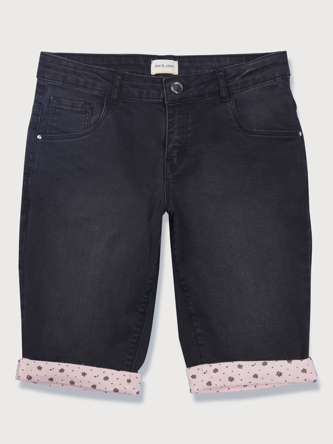 

Gini and Jony Girls Blue Cotton Shorts