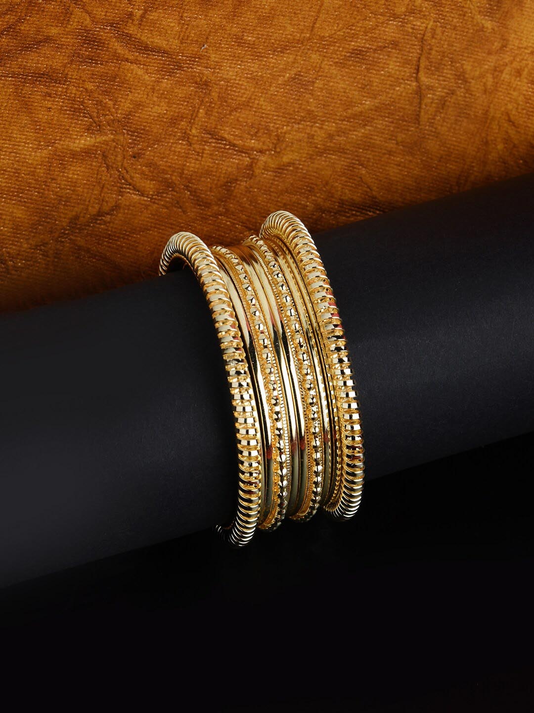 

Fida Women Set Of 10 Gold-Plated Bangles