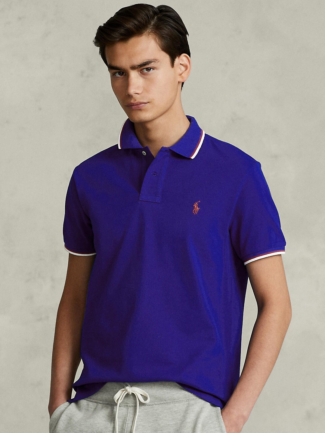 

Polo Ralph Lauren Men Blue Polo Collar T-shirt