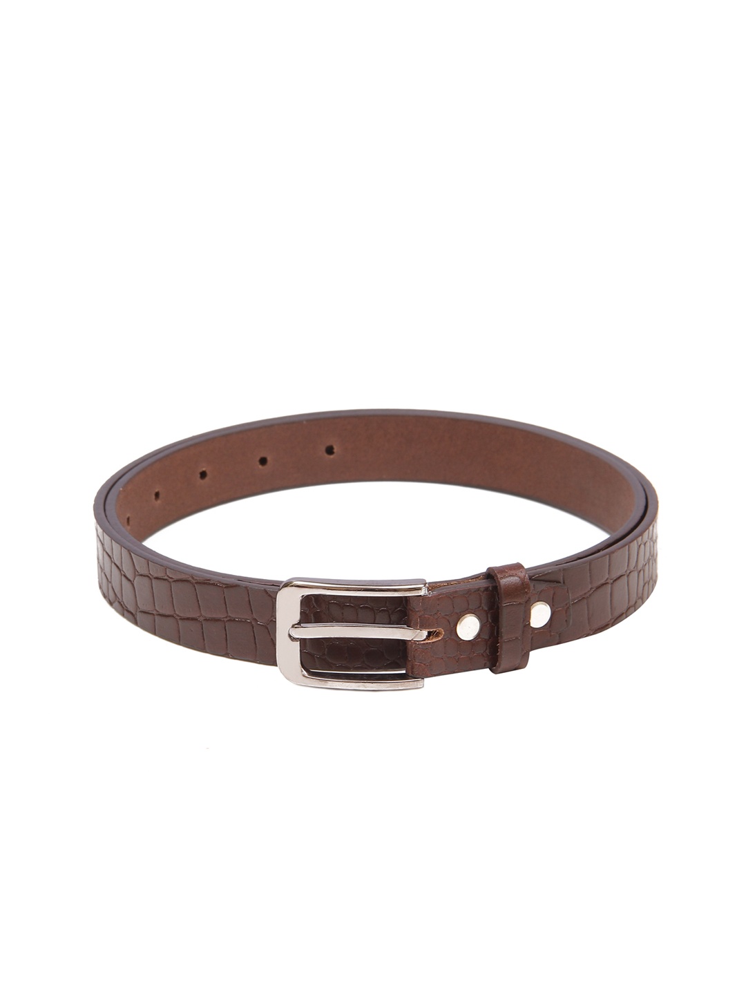 

Calvadoss Boys Brown Textured Leather Belt