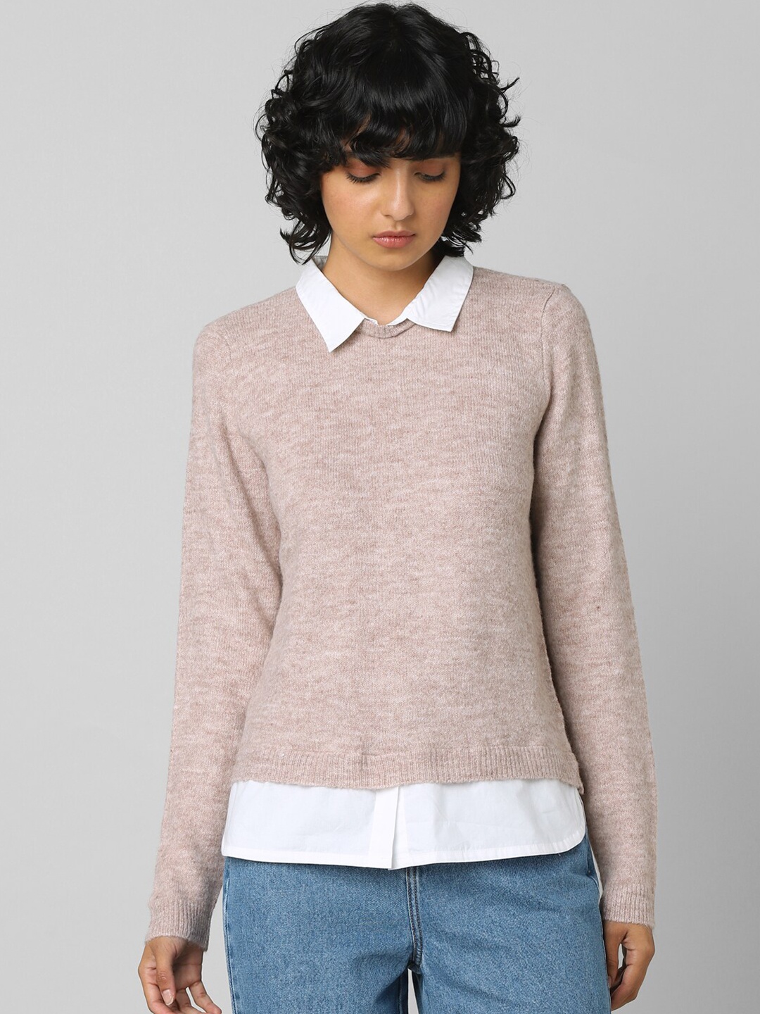 

ONLY Women Brown Pullover