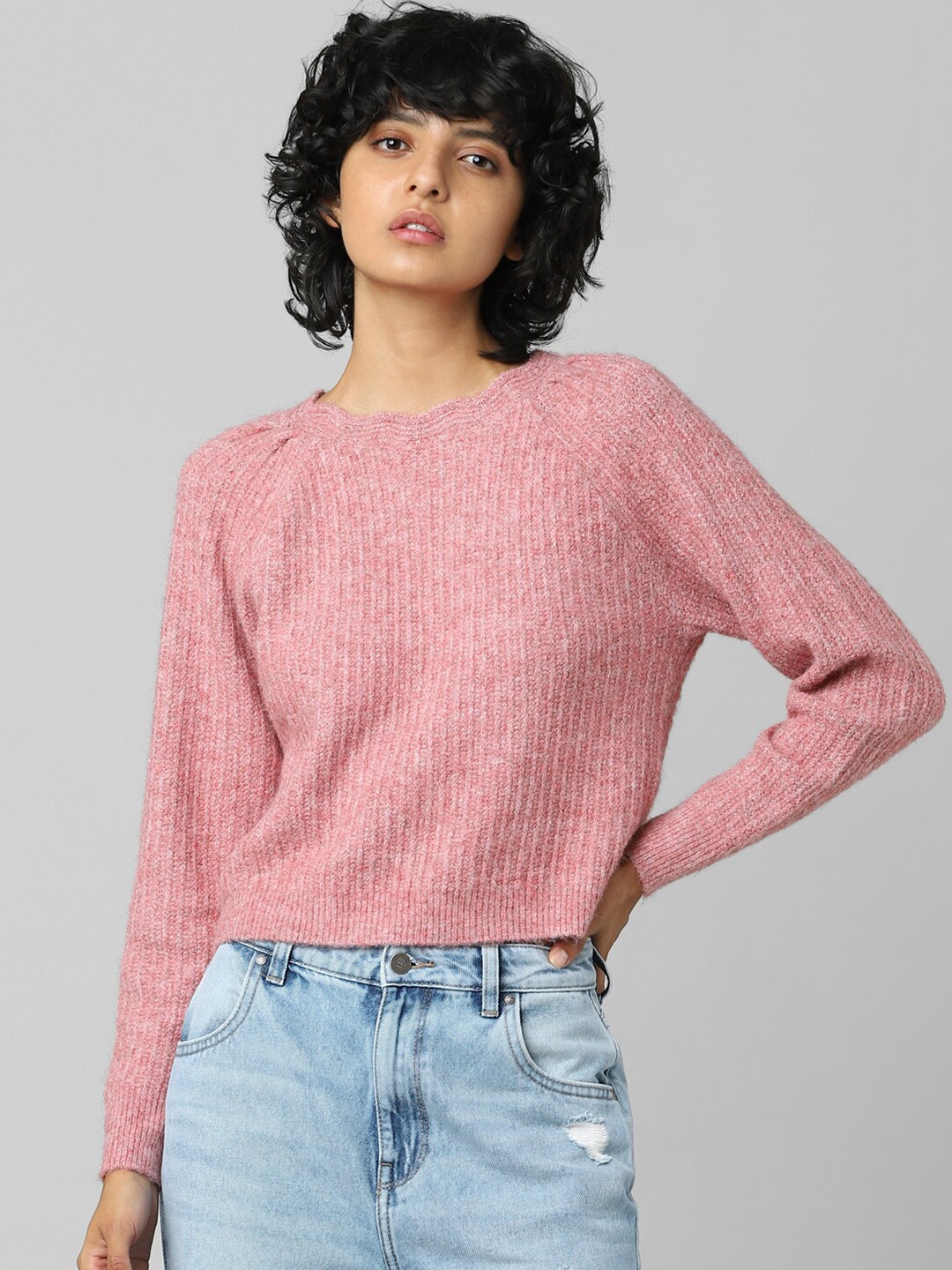 

ONLY Women Pink Pullover