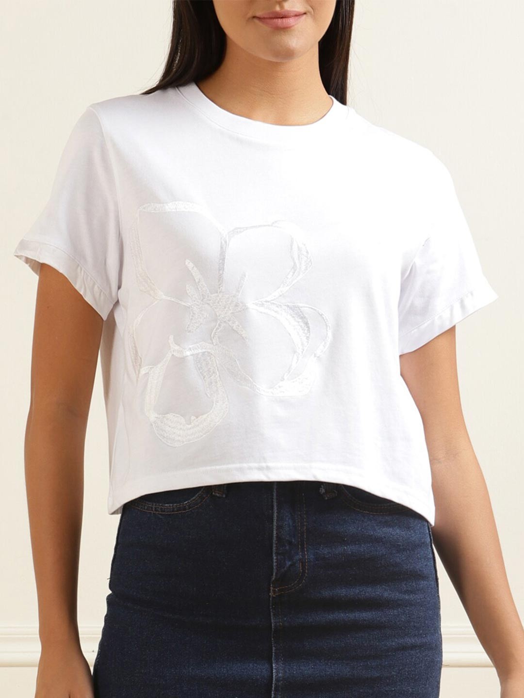 

Ted Baker Women White Pure Cotton T-shirt