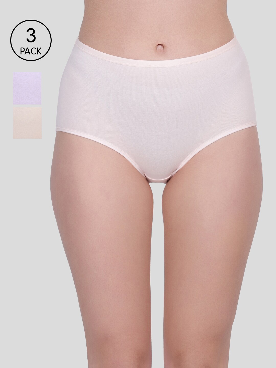 

Amour Secret Women Pack Of 3 Solid Hipster Briefs, Pink