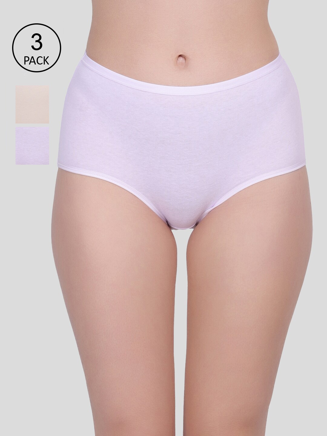 

Amour Secret Women Pack of 3 Leak Proof Hipster Briefs, Purple