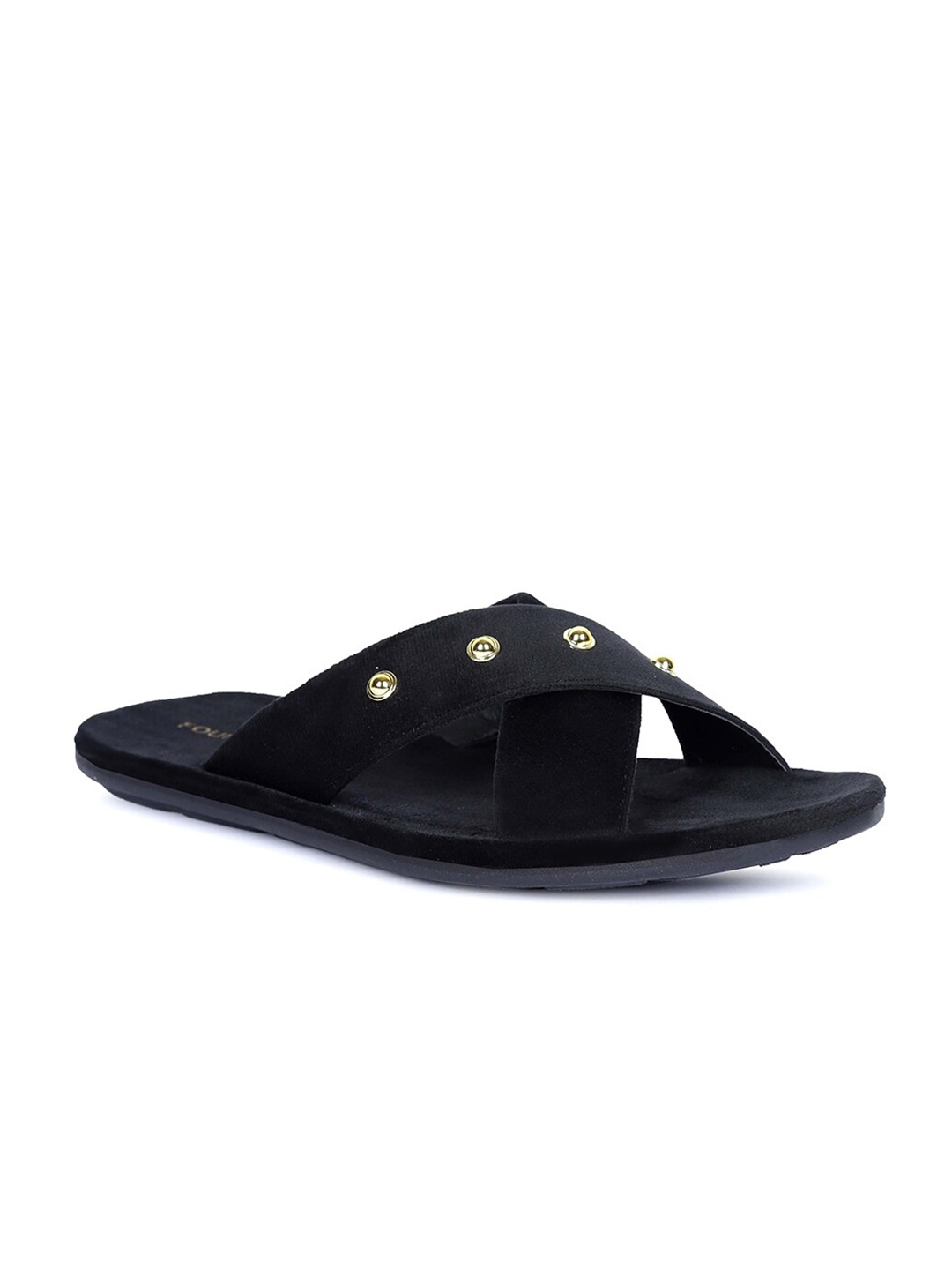 

FOUR STAR TRUCK SALES Men Black Rubber Slip-On