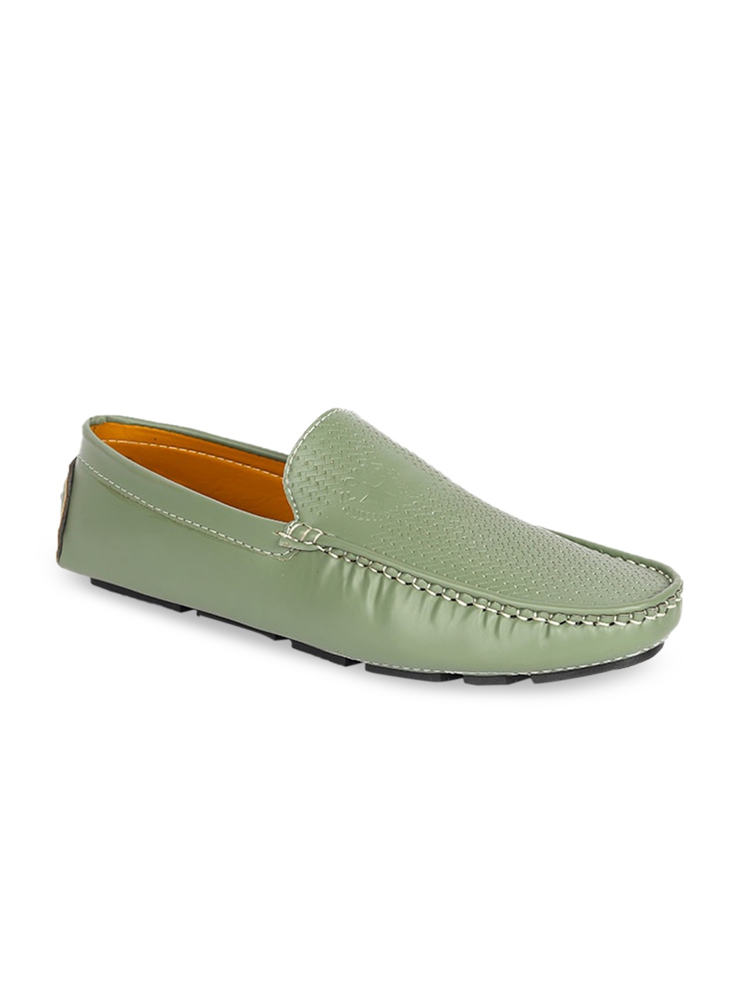 

FOUR STAR TRUCK SALES Men Green Textured Loafers