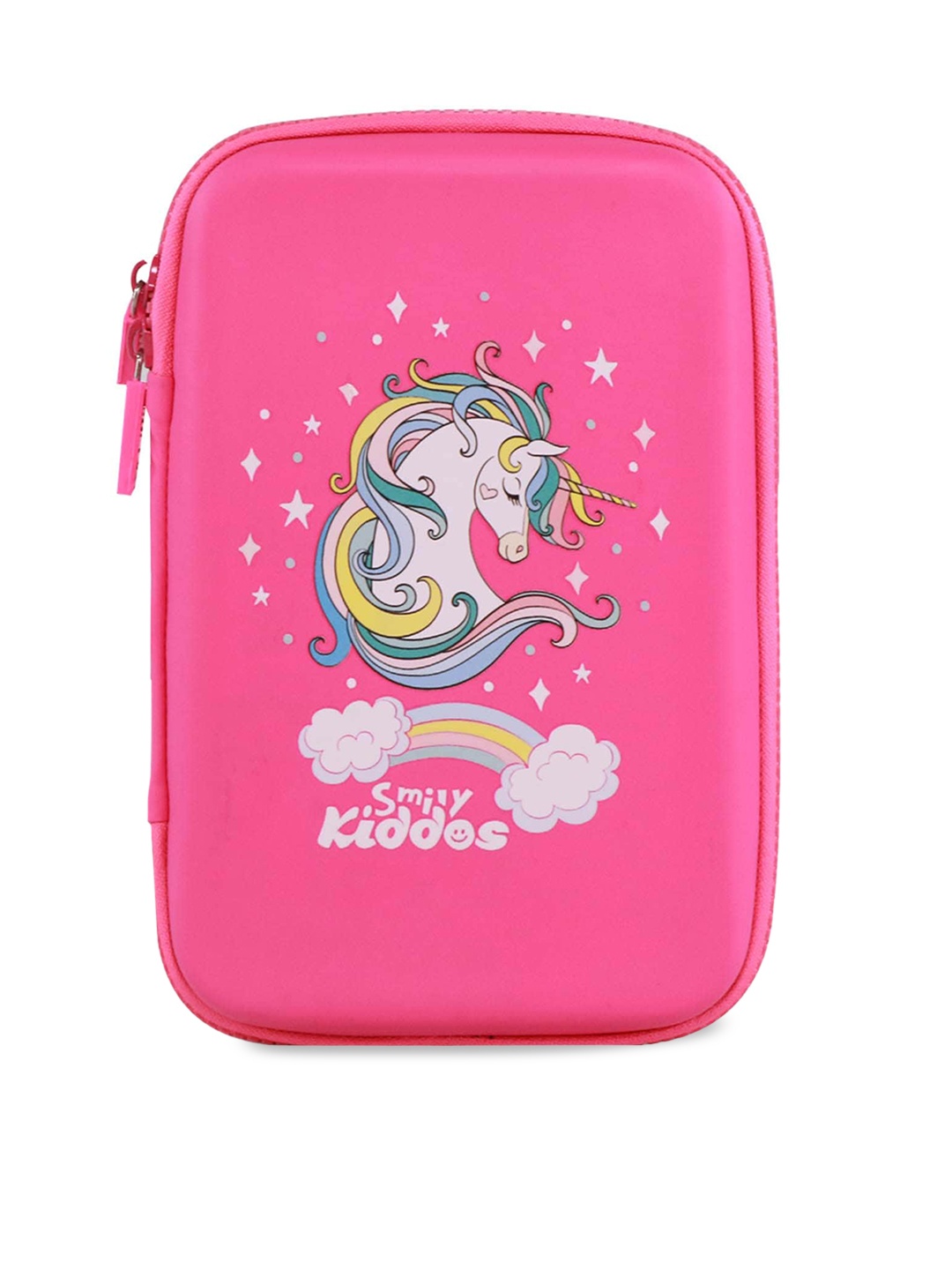 

Smily Kiddos Kids Pink Rainbow Unicorn Printed Stationery Pen Case