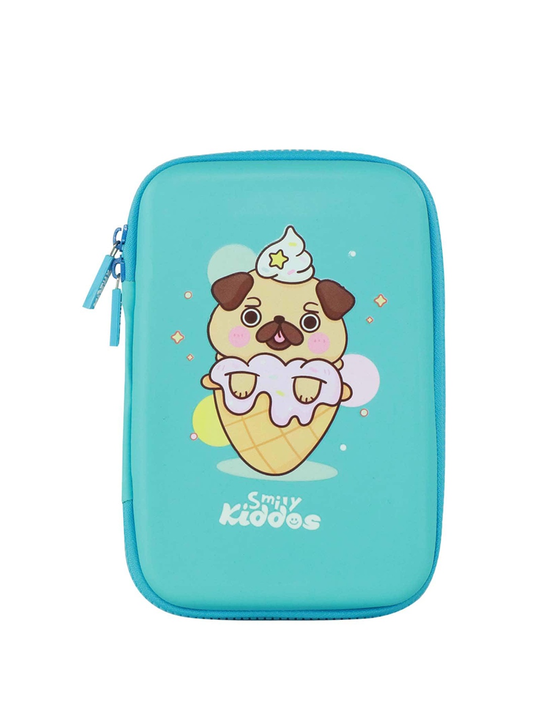 

Smily Kiddos Blue Single Compartment Icecream Puppy Print Pen Case