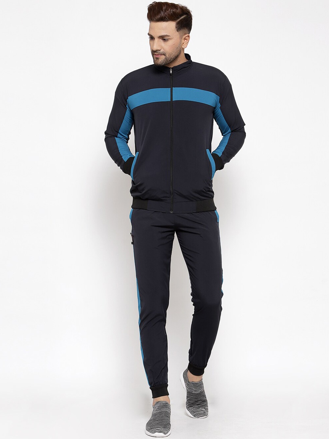 

KLOTTHE Men Blue Solid Sports Tracksuits