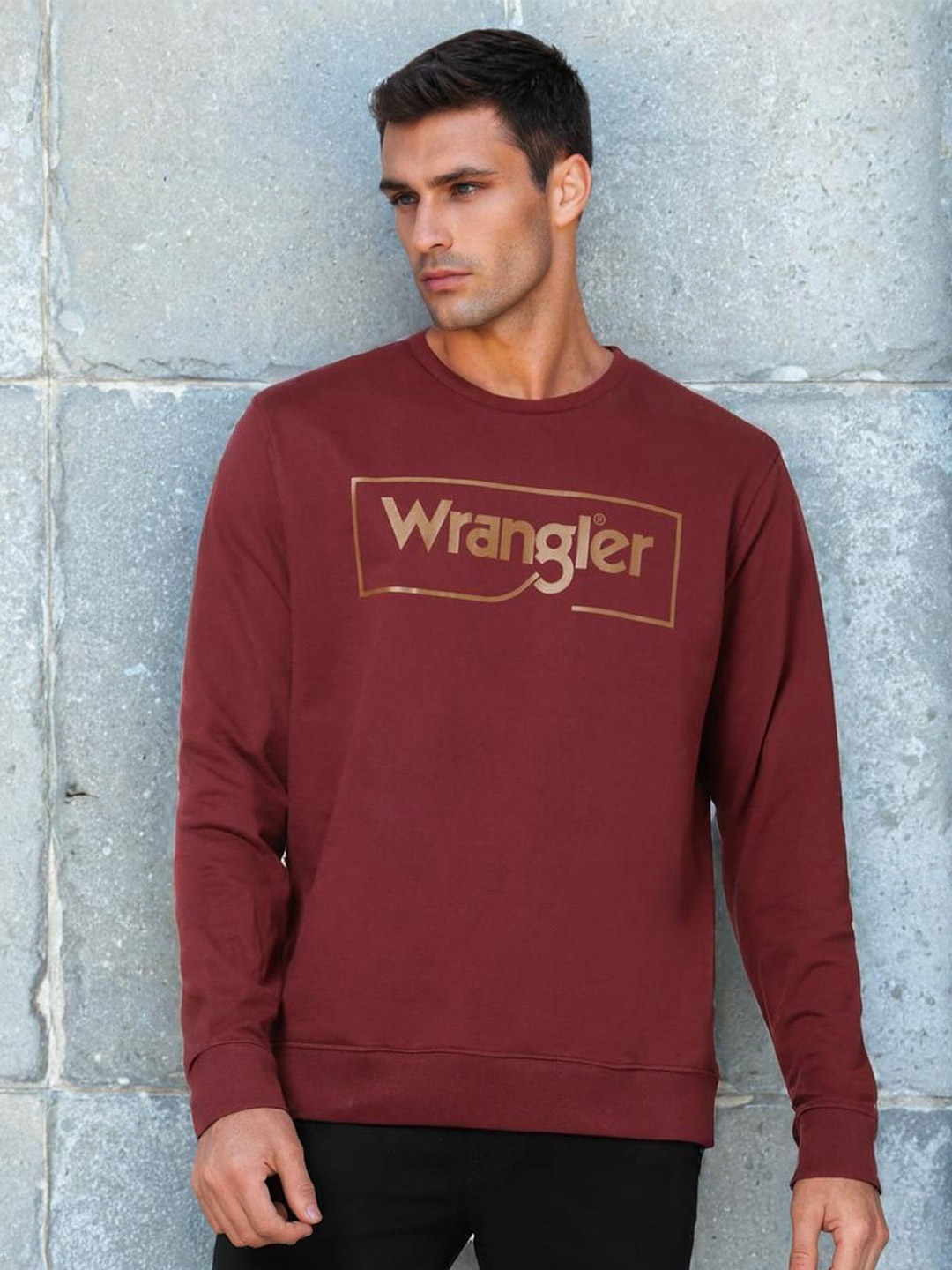

Wrangler Men Red Printed Sweatshirt