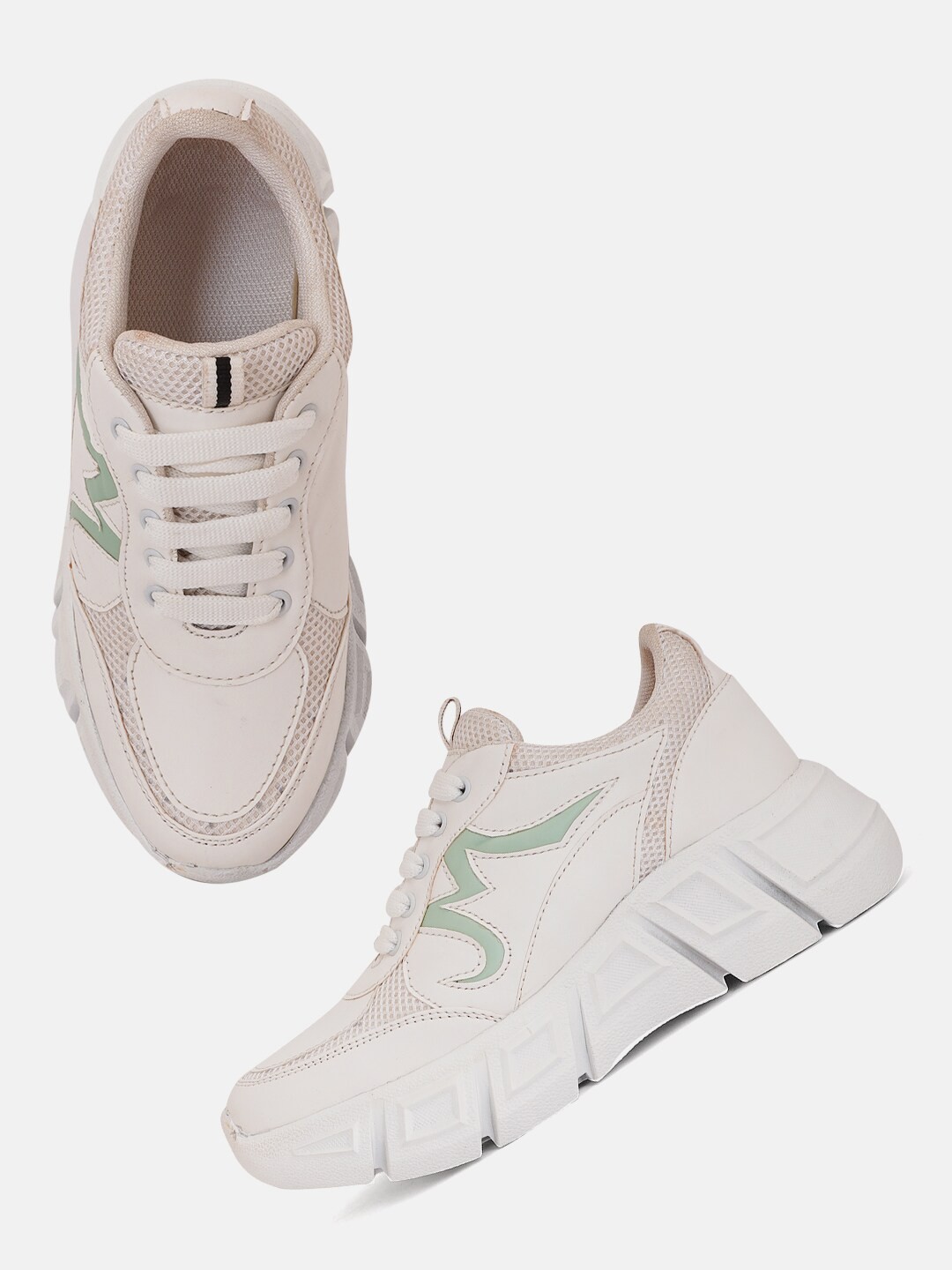 

VEILLE Women Off White Running Shoes