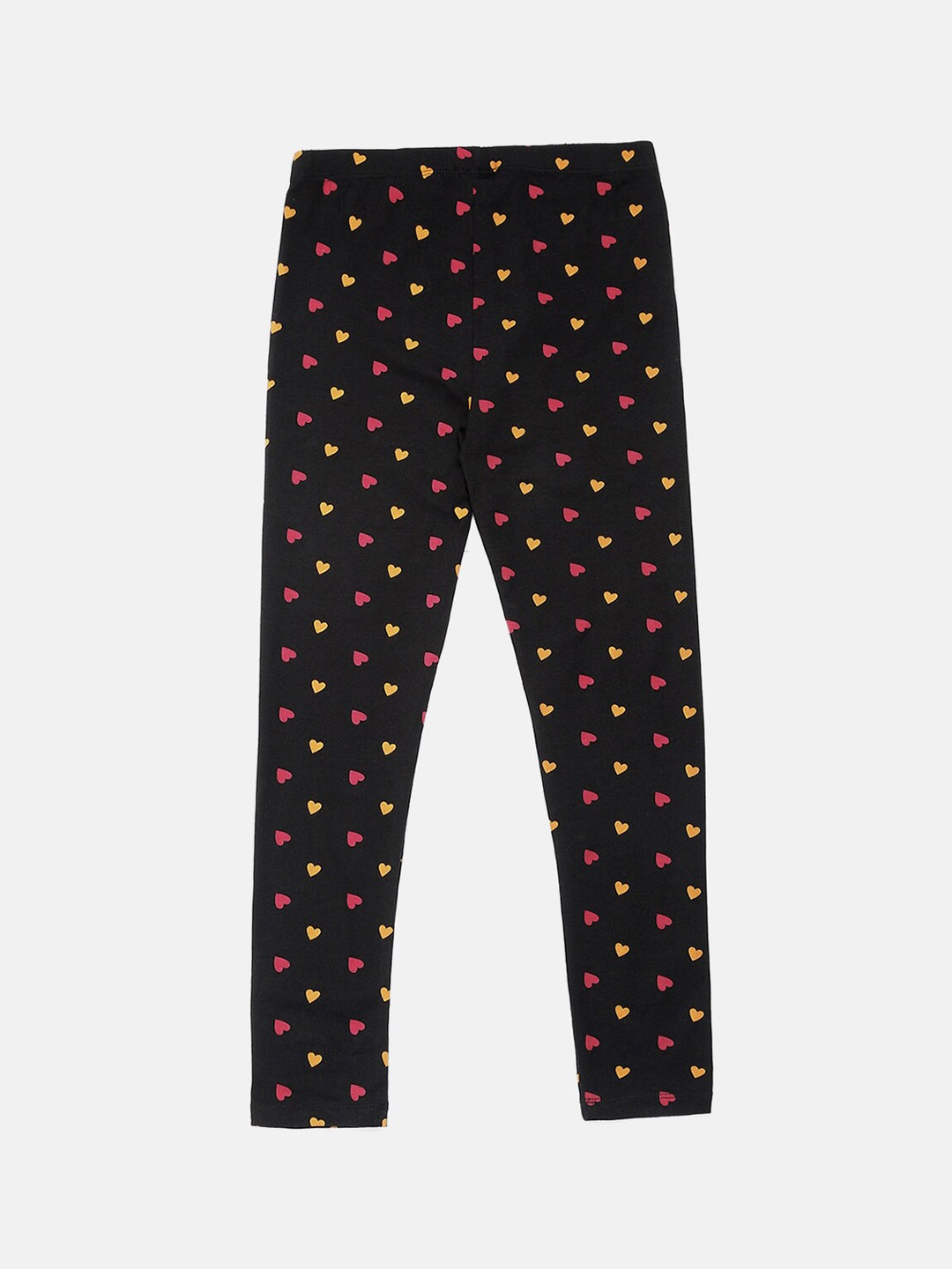 

De Moza Girls Black Printed Ankle-Length Leggings